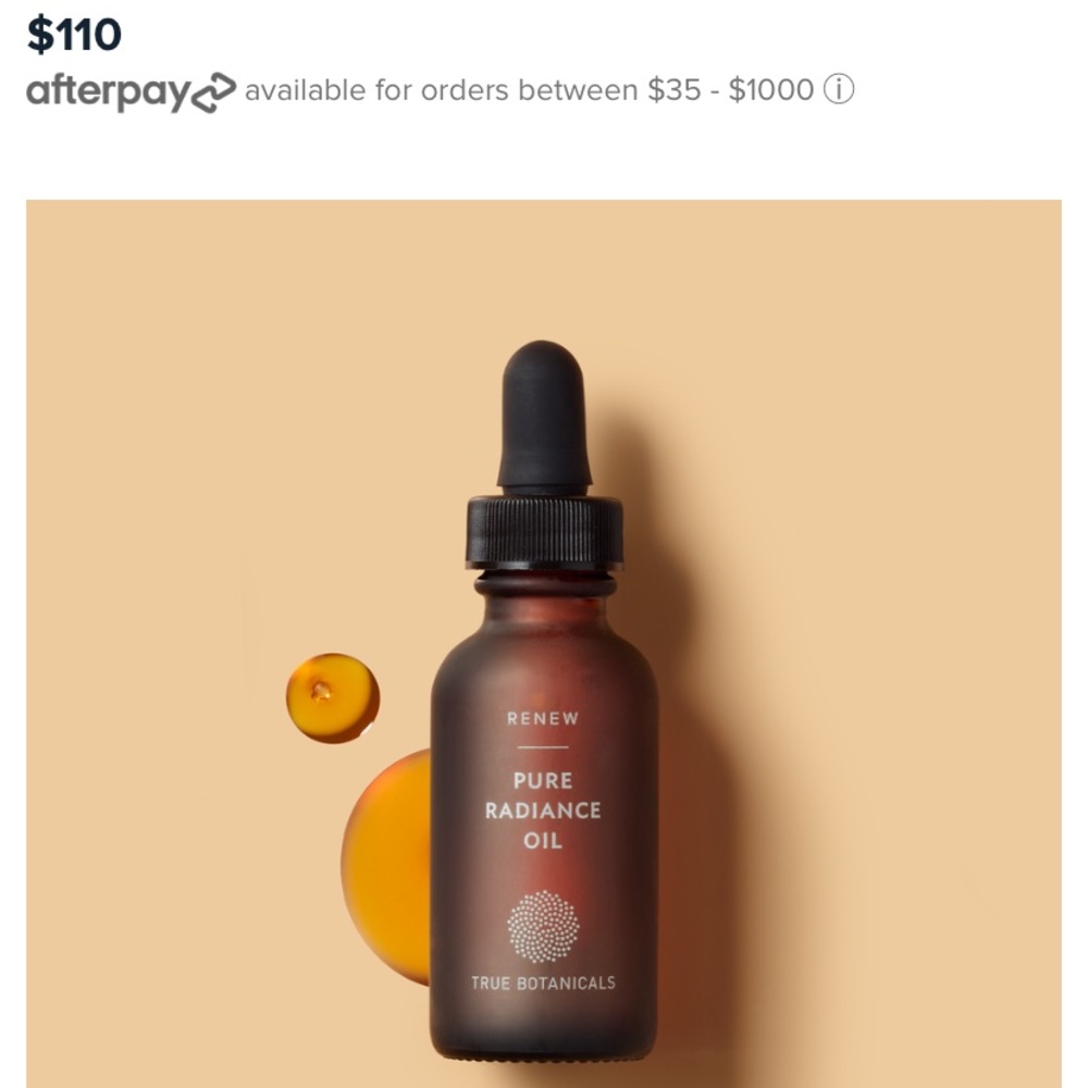 true botanicals renew pure radiance oil